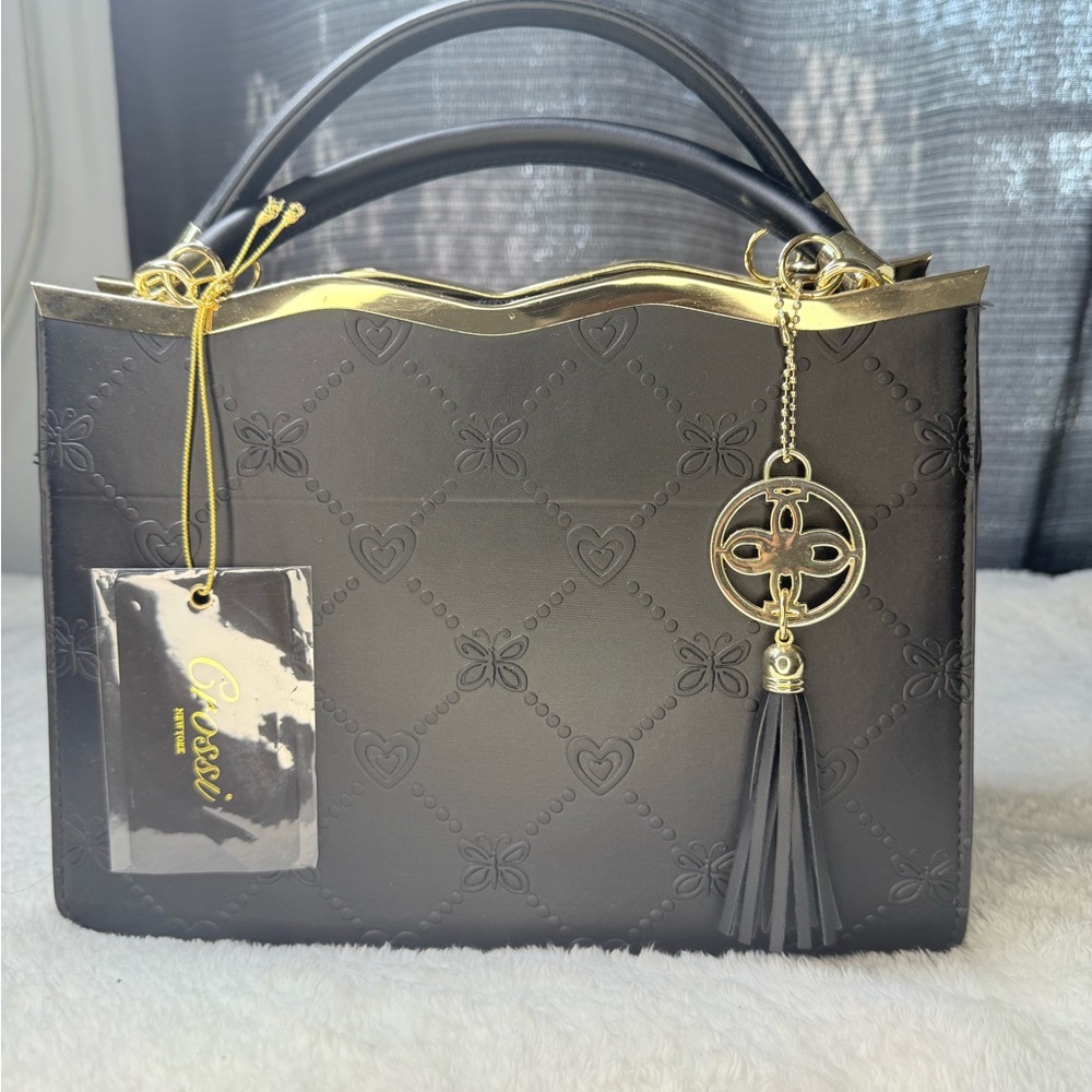 Chic Black and Gold Handbag by